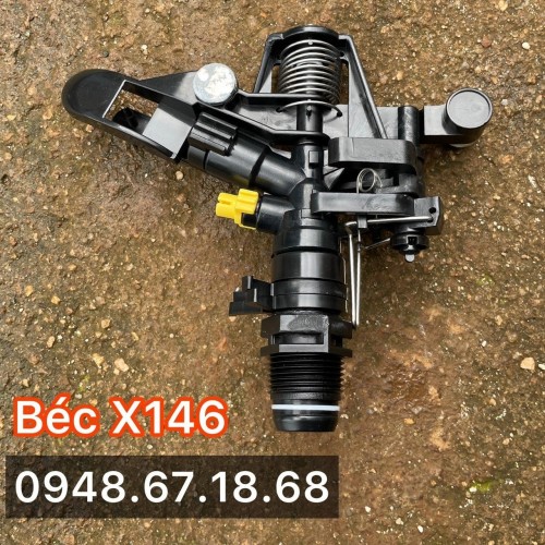 Béc X146 - béc tưới phun mưa gắn ống 27, có chỉnh góc, phun xa 12m