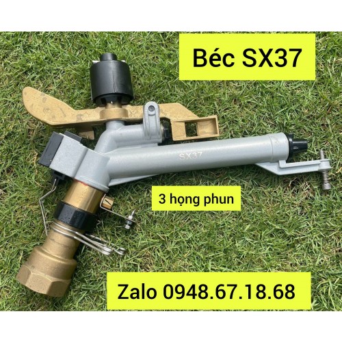 Béc SX37 - béc tưới phun mưa 3 tia nước cực đẫm ren 49 bằng đồng