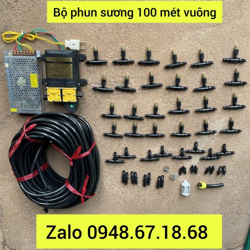 Bộ phun sương làm mát mái tôn 100m2