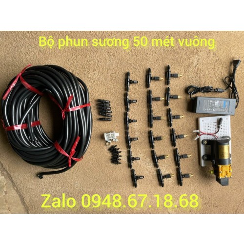 Bộ phun sương làm mát mái tôn diện tích dưới 50 m2