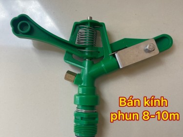 Béc X128 - béc nhựa ren 27, họng phun đồng, nâng cấp thêm xé tia inox tưới phun mưa