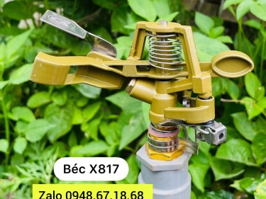 Béc X817 - Béc tưới phun mưa bằng đồng bán kính 8 -10 mét có thể điều chỉnh bán kính tưới