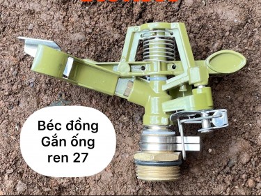 Béc X868 - béc tưới đồng phun mưa gắn ống 27 bán kính 8 đến 12m tưới cỏ, hoa màu, vườn nhỏ