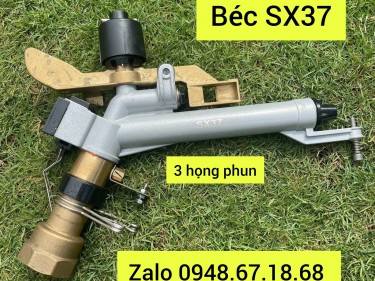 Béc SX37 - béc tưới phun mưa 3 tia nước cực đẫm ren 49 bằng đồng