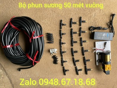 Bộ phun sương làm mát mái tôn diện tích dưới 50 m2